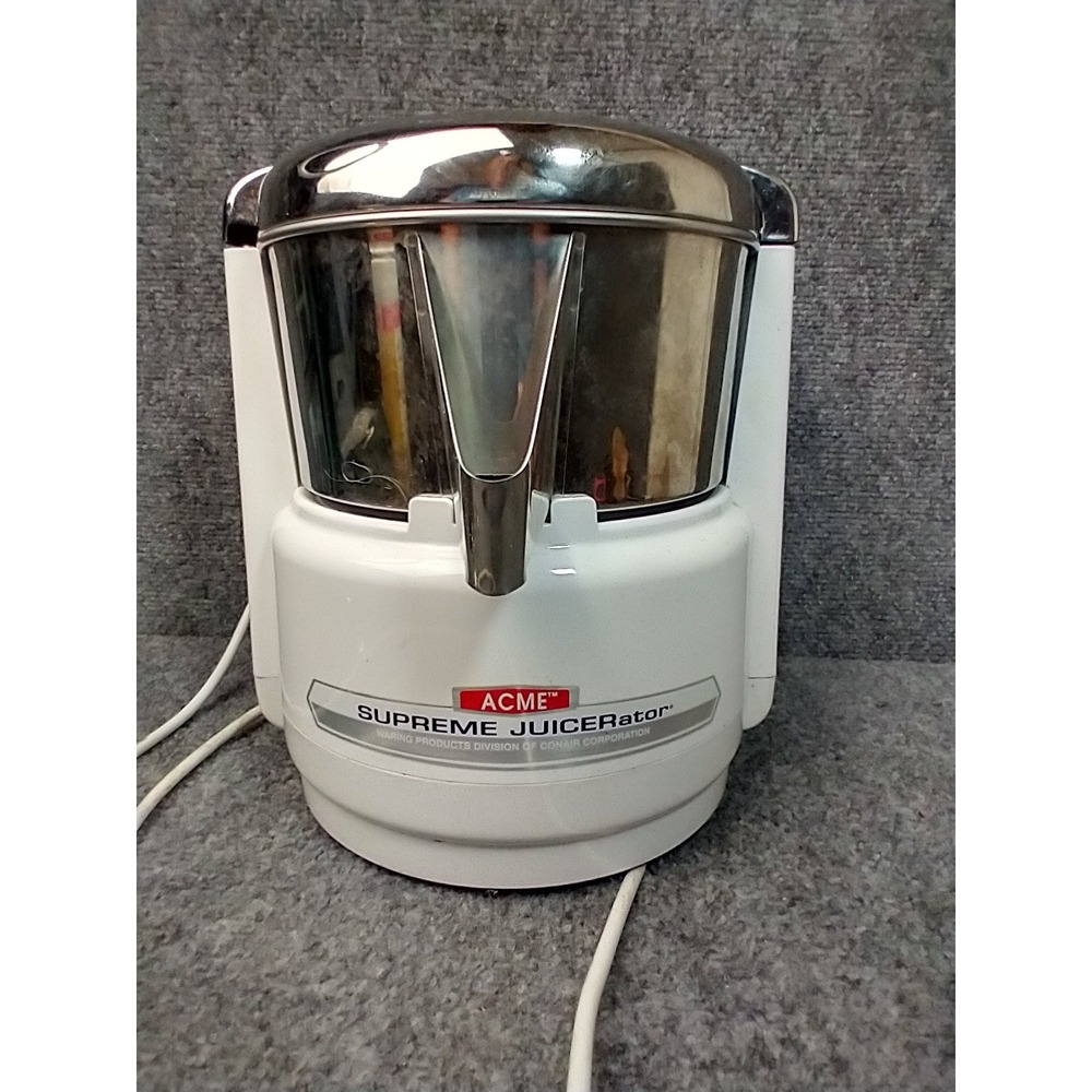 ACME Supreme Juicerator Household Juicer 11JE21 Chrome Waring Vintage WORKS